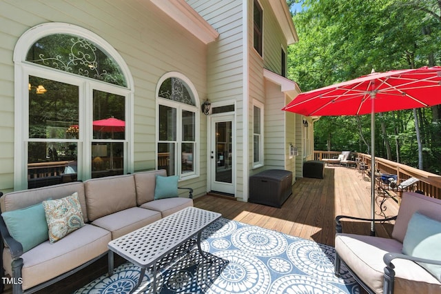 137 Forked Pine Ct, Chapel Hill, NC 27517 - wooden deck featuring an outdoor living space and outdoor dining area