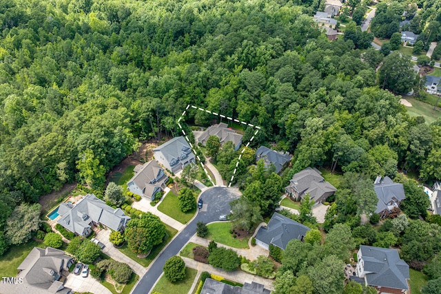 137 Forked Pine Ct, Chapel Hill, NC 27517 - aerial view of property's location with nearby suburban area