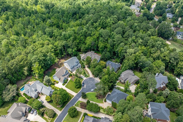 137 Forked Pine Ct, Chapel Hill, NC 27517 - aerial overview of property's location featuring nearby suburban area and a forest