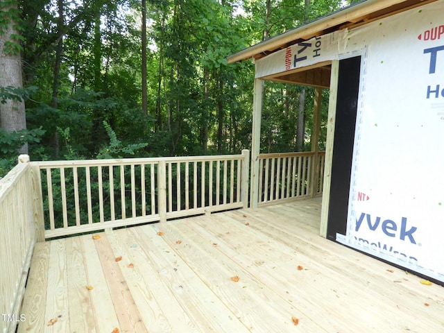 125 Evans St, Four Oaks, NC 27524 - view of wooden deck