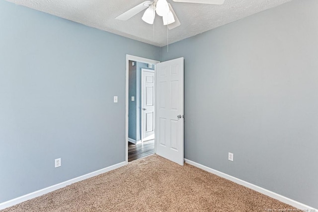 4105 Freedom Ln, Hope Mills, NC 28348 - unfurnished room with carpet floors, a ceiling fan, and a textured ceiling