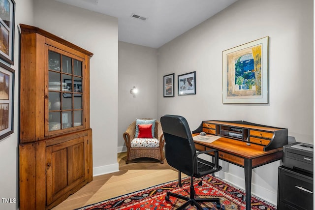 214 Hunt St Unit 503, Durham, NC 27701 - home office featuring light wood-style flooring and baseboards