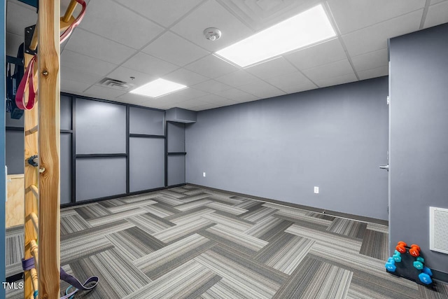 214 Hunt St Unit 503, Durham, NC 27701 - empty room with carpet and a paneled ceiling