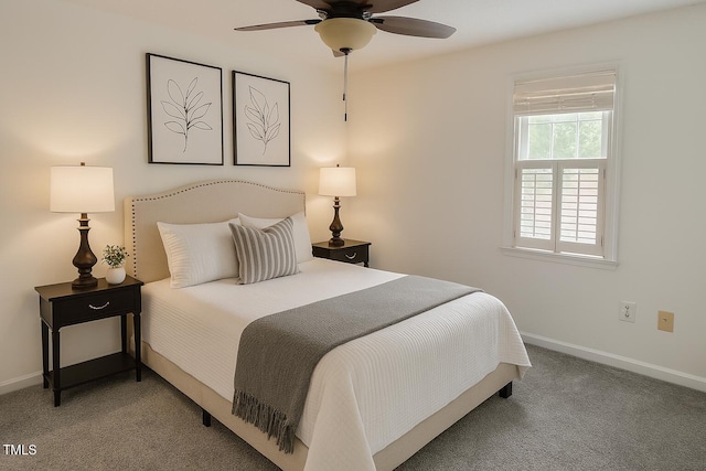 112 W Skyhawk Dr, Cary, NC 27519 - carpeted bedroom with baseboards and a ceiling fan