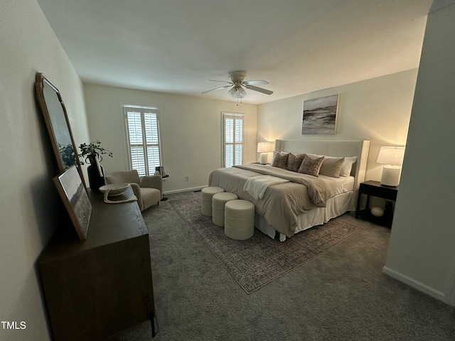 112 W Skyhawk Dr, Cary, NC 27519 - bedroom with a ceiling fan and carpet flooring