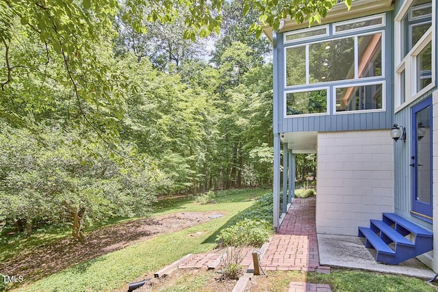 1026 Highland Woods Rd, Chapel Hill, NC 27517 - view of yard with entry steps