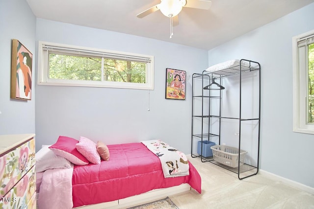 1026 Highland Woods Rd, Chapel Hill, NC 27517 - bedroom featuring carpet and ceiling fan
