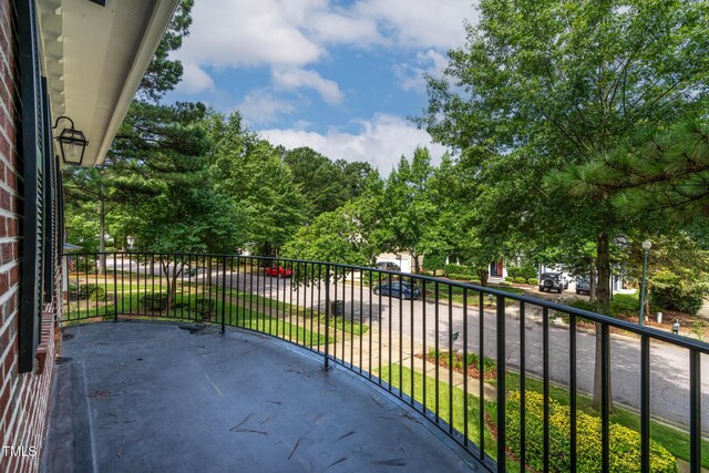 1224 Marshall Farm St, Wake Forest, NC 27587 - balcony featuring view of wooded area
