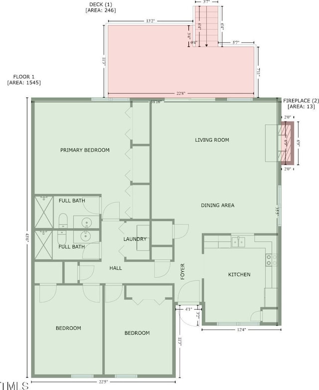 1507 Woodcroft Dr, Raleigh, NC 27609 - view of floor plan / room layout