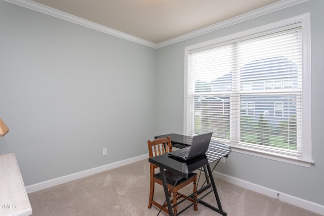 3913 Chapel Oak Dr, Apex, NC 27502 - carpeted office space with ornamental molding and plenty of natural light