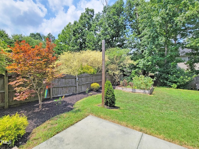 709 Pyracantha Dr, Holly Springs, NC 27540 - fenced backyard with a patio and a garden