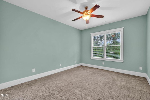 4324 Brighton Ridge Dr, Apex, NC 27539 - carpeted spare room featuring a ceiling fan and baseboards
