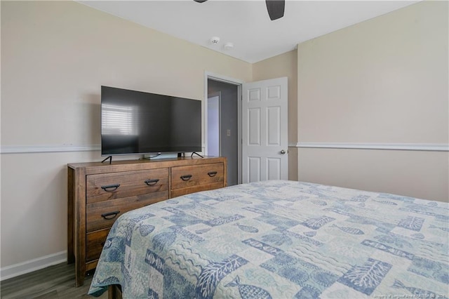 1214 Herring Gull Dr, Fayetteville, NC 28306 - bedroom with wood finished floors and a ceiling fan