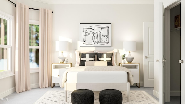 884 Cassa Clubhouse Way, Knightdale, NC 27545 - bedroom featuring light colored carpet and baseboards