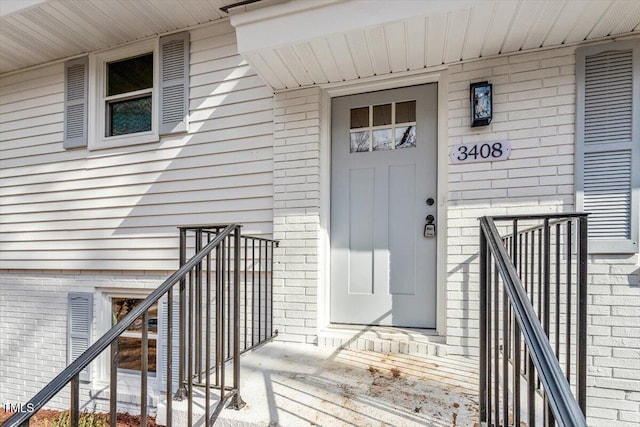 3408 Brentwood Rd, Raleigh, NC 27604 - view of exterior entry featuring brick siding