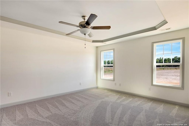 2677 NC Highway 20 W, Saint Pauls, NC 28384 - carpeted empty room with a ceiling fan and a raised ceiling