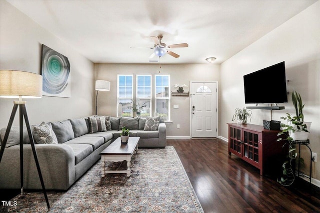 100 Stratford Lakes Dr # 322, Durham, NC 27713 - living room with a ceiling fan and wood finished floors