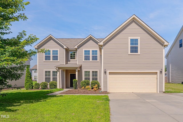 615 Fairway Dr, Mebane, NC 27302 - traditional home featuring concrete driveway, a garage, and a front yard