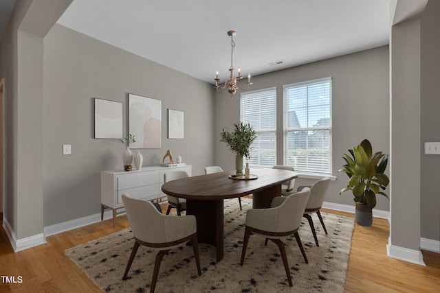 615 Fairway Dr, Mebane, NC 27302 - dining space featuring a chandelier and light wood-style flooring