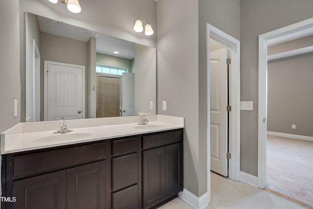 615 Fairway Dr, Mebane, NC 27302 - full bath featuring double vanity and tiled shower