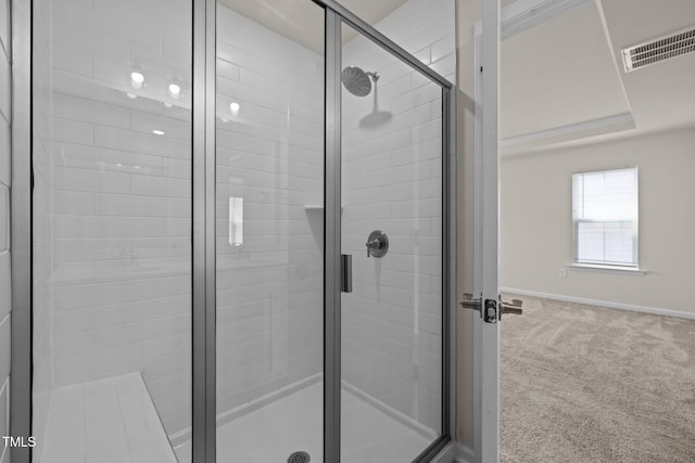 348 Abbots Mill Dr, Raleigh, NC 27603 - bathroom with a stall shower