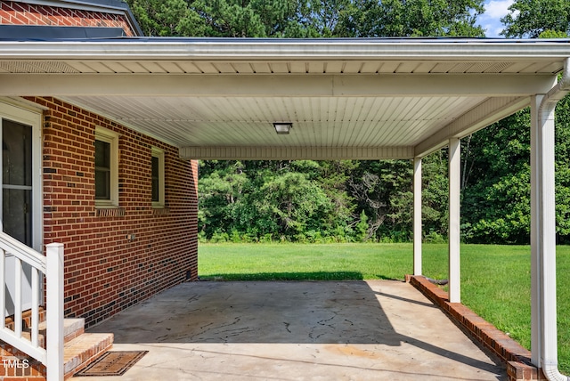 7060 Dirgie Mine Rd, Roxboro, NC 27574 - view of patio / terrace with a carport