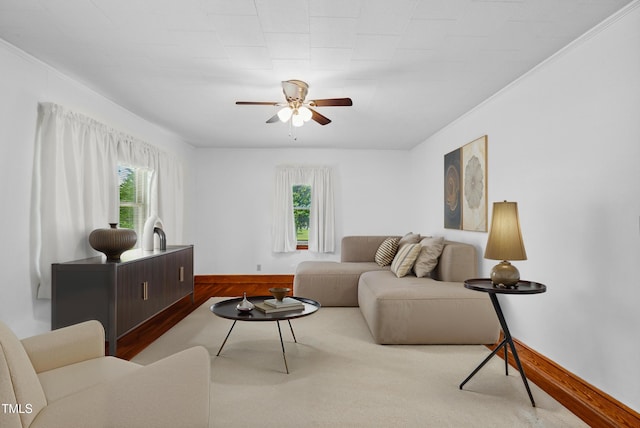 7060 Dirgie Mine Rd, Roxboro, NC 27574 - living room with ceiling fan and healthy amount of natural light
