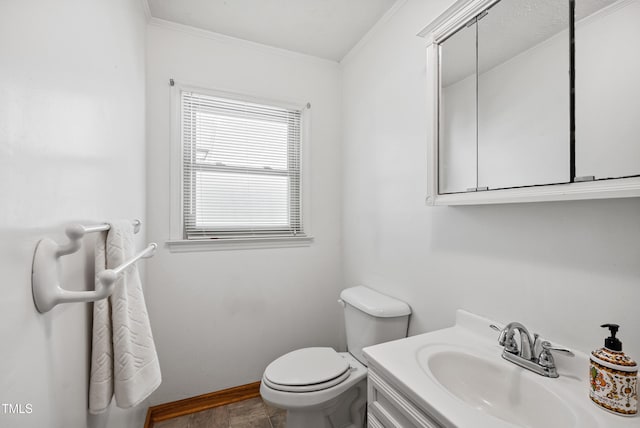 7060 Dirgie Mine Rd, Roxboro, NC 27574 - bathroom featuring crown molding and vanity