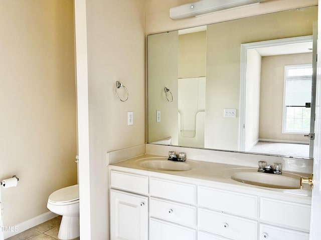 2520 Friedland Pl Unit 200, Raleigh, NC 27617 - bathroom with tile patterned floors and double vanity