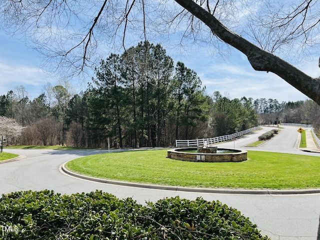 2520 Friedland Pl Unit 200, Raleigh, NC 27617 - surrounding community featuring a lawn and view of wooded area