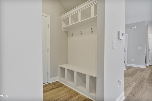 165 Naples Ln, Clayton, NC 27527 - mudroom featuring wood finished floors and baseboards