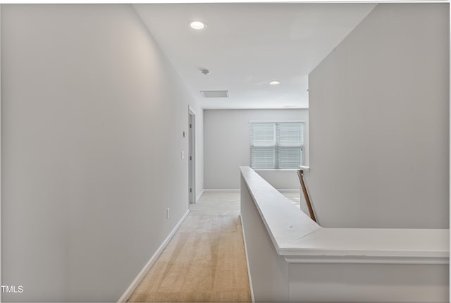 165 Naples Ln, Clayton, NC 27527 - corridor featuring an upstairs landing, light carpet, and recessed lighting