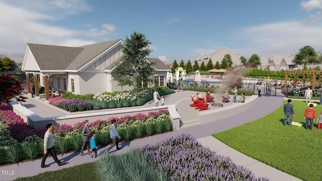 121 N Harvest Ridge Way Unit 262, Wilsons Mills, NC 27520 - view of home's community featuring a lawn