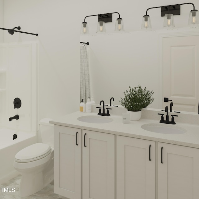 121 N Harvest Ridge Way Unit 262, Wilsons Mills, NC 27520 - full bathroom featuring double vanity and shower / tub combination