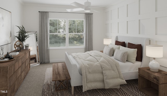 121 N Harvest Ridge Way Unit 262, Wilsons Mills, NC 27520 - bedroom featuring carpet flooring and ornamental molding