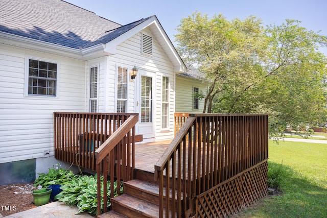 3213 Planet Dr, Raleigh, NC 27604 - wooden deck featuring a yard