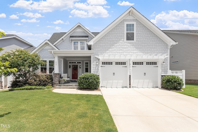 630 Heartland Flyer Dr, Knightdale, NC 27545 - craftsman-style home with concrete driveway, a front lawn, and a garage