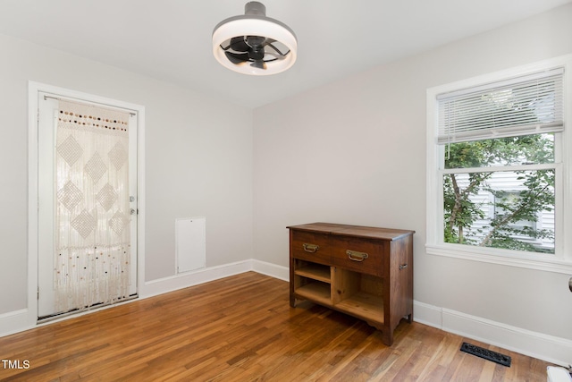 1701 Ruffin St, Durham, NC 27701 - spare room featuring wood finished floors and ceiling fan