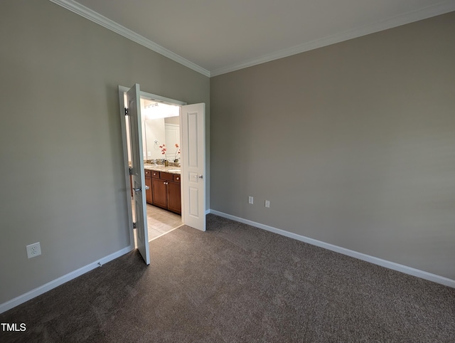 4221 Del Webb Ave, Cary, NC 27519 - carpeted empty room featuring crown molding and baseboards
