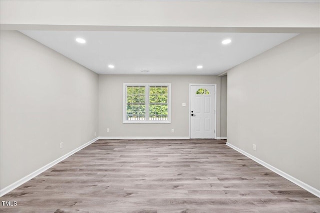 691 Oak Grove Rd, Roxboro, NC 27574 - foyer featuring wood finished floors and recessed lighting