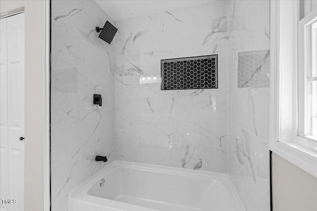 691 Oak Grove Rd, Roxboro, NC 27574 - bathroom featuring bathing tub / shower combination and a closet
