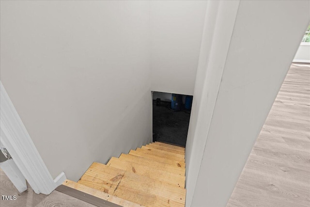 691 Oak Grove Rd, Roxboro, NC 27574 - staircase with wood finished floors