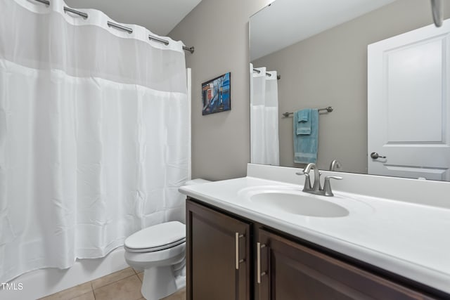 5116 Trembath Ln, Cary, NC 27519 - full bath featuring tile patterned floors, vanity, and shower / bath combination with curtain