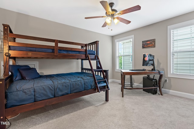 5116 Trembath Ln, Cary, NC 27519 - bedroom with carpet floors, a desk, and a ceiling fan
