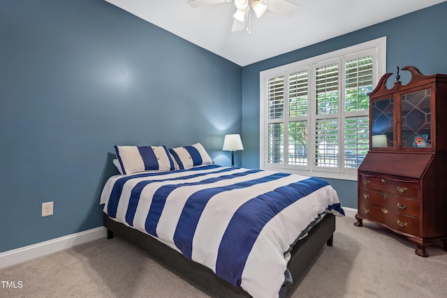 5116 Trembath Ln, Cary, NC 27519 - bedroom with carpet flooring and a ceiling fan