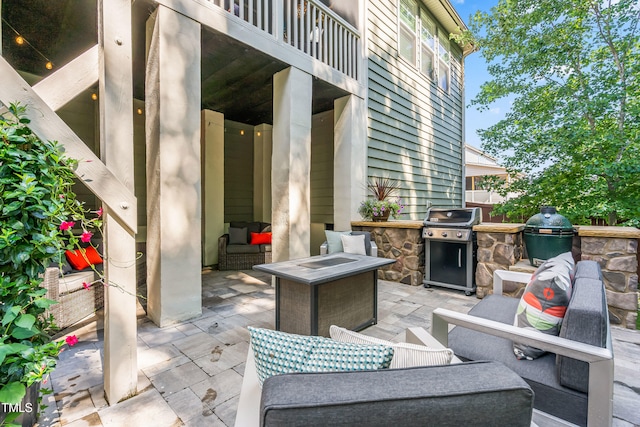 5116 Trembath Ln, Cary, NC 27519 - view of patio featuring area for grilling and an outdoor living space