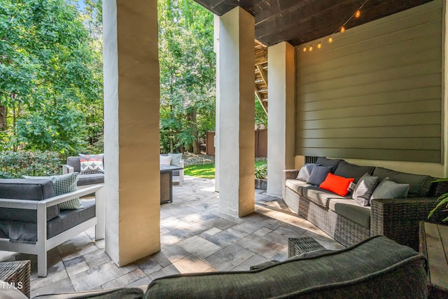 5116 Trembath Ln, Cary, NC 27519 - view of patio / terrace with outdoor lounge area