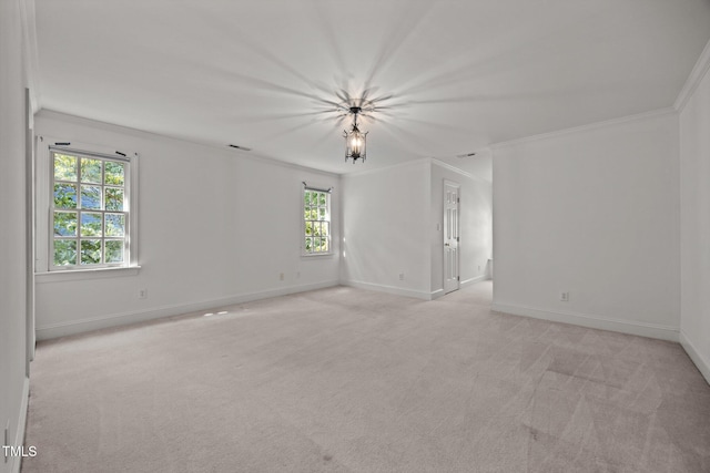 3604 Eden Croft Dr, Raleigh, NC 27612 - unfurnished room with ornamental molding and light carpet
