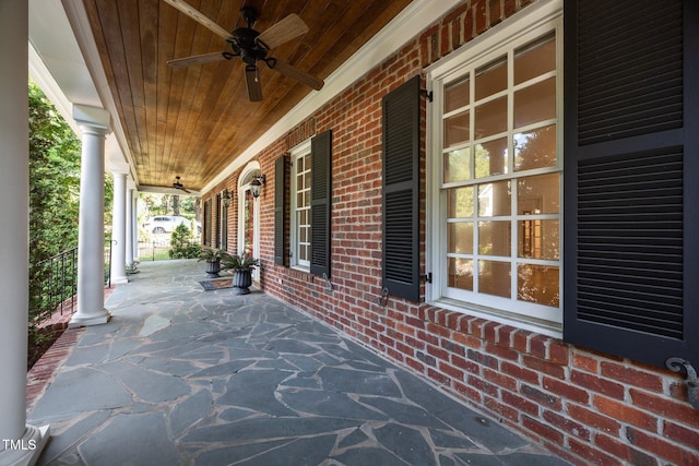 3604 Eden Croft Dr, Raleigh, NC 27612 - porch with a ceiling fan