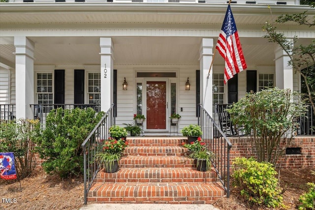 102 Barometer Ln, Cary, NC 27513 - doorway to property with a porch